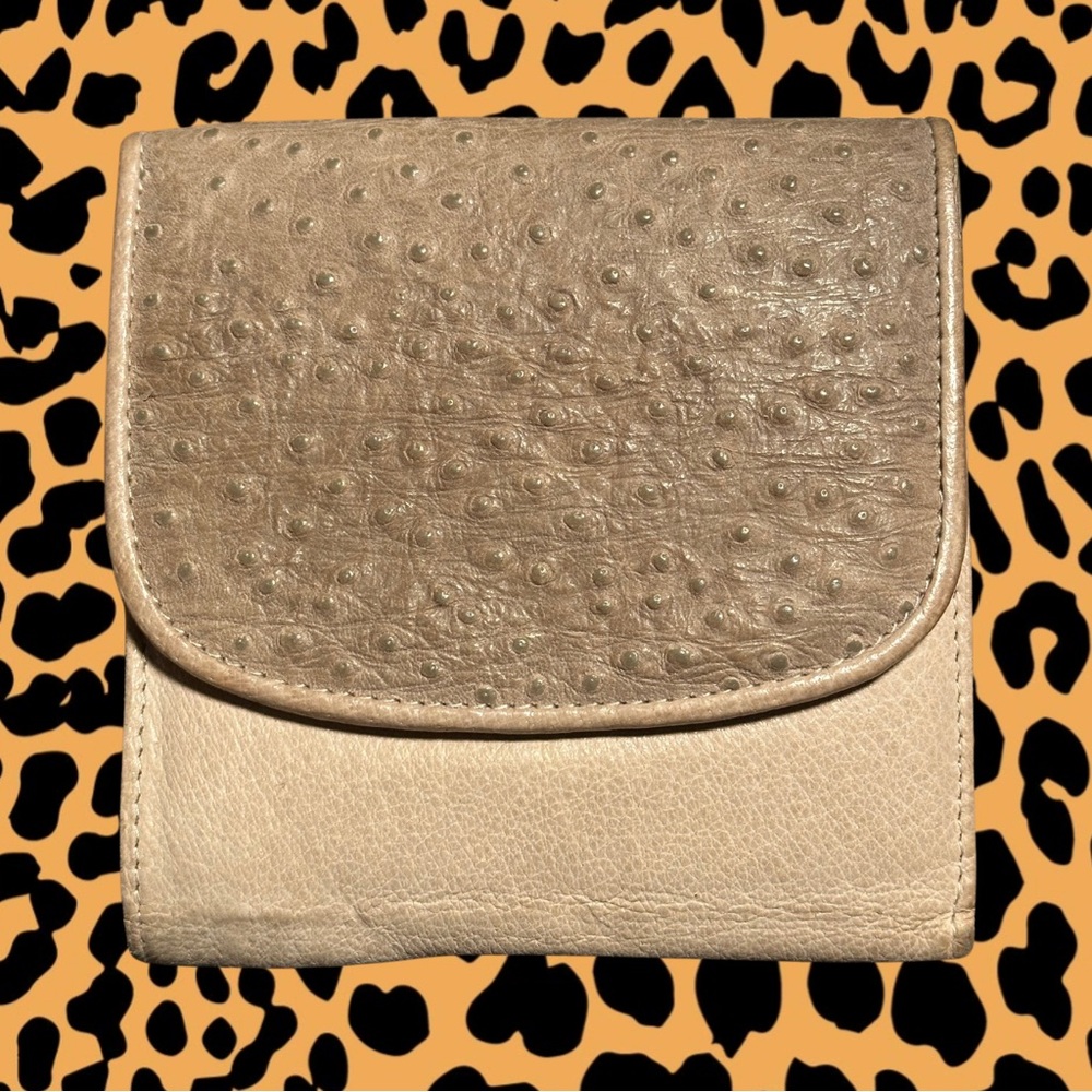 VINTAGE ostrich leather clutch